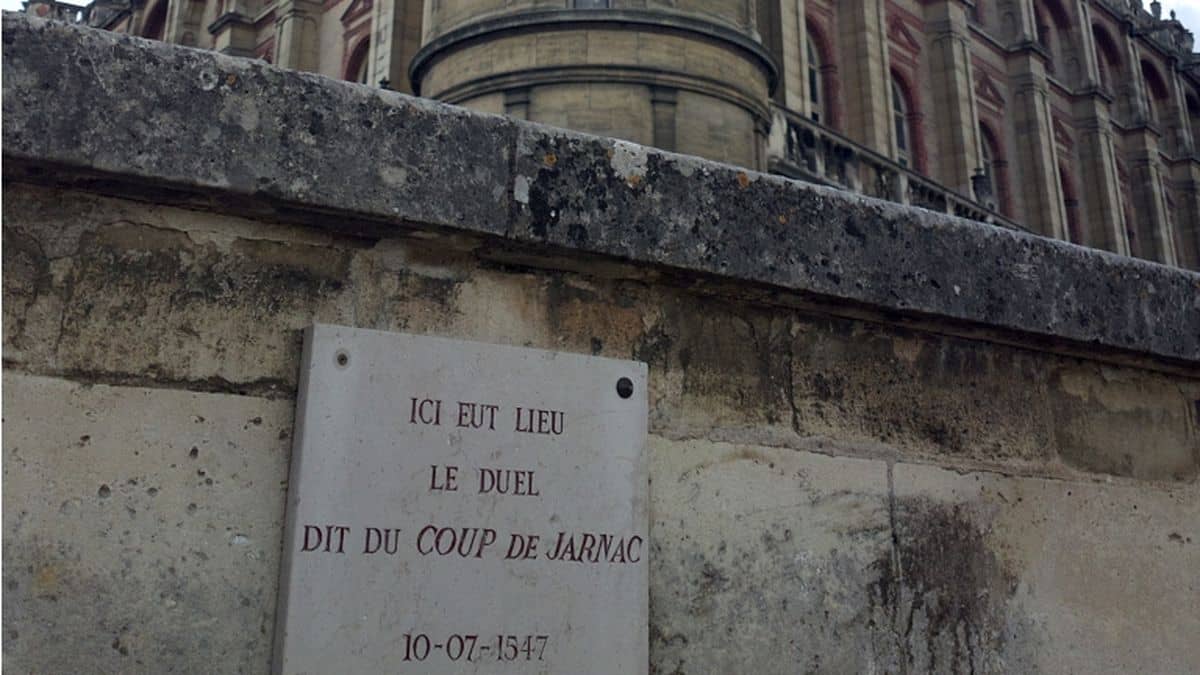 The place of the coup de Jarnac