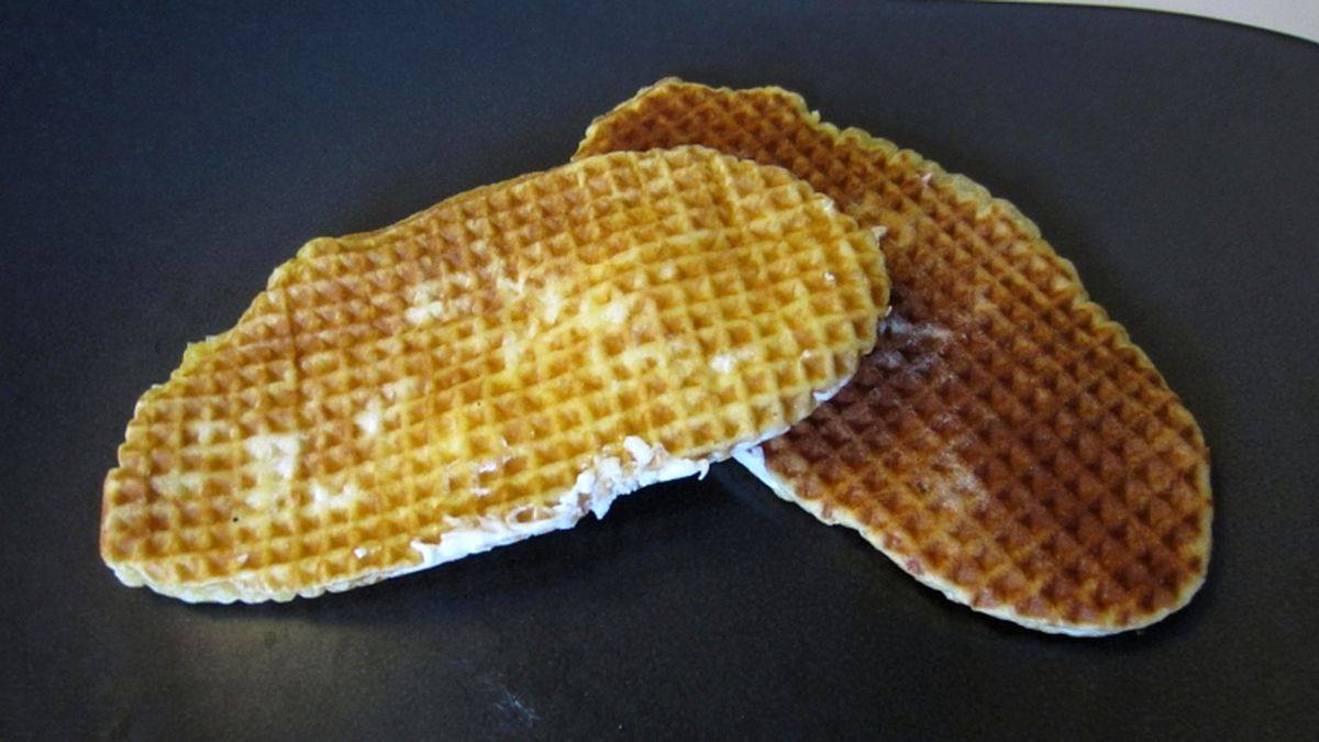 Waffles stuffed with vanilla