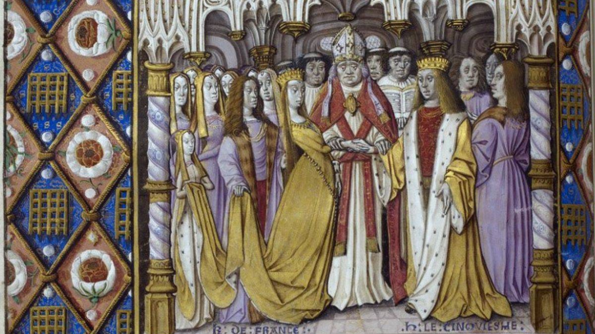 Henry and Catherine (Chroniques de St Denis, 15th c)